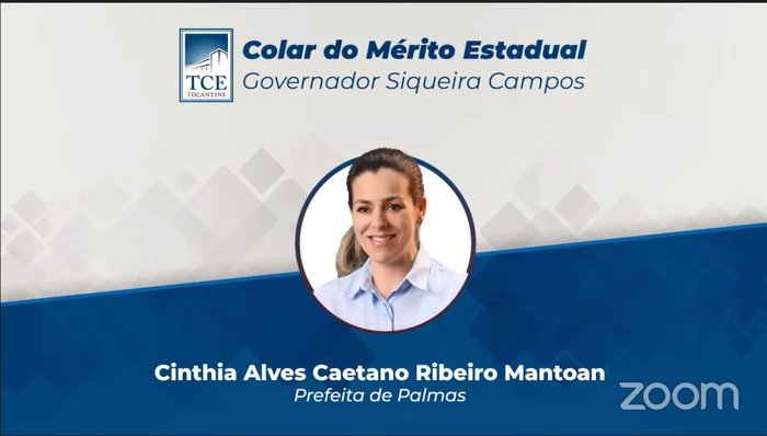 Prefeita Cinthia Ribeiro recebe homenagem do Tribunal de Contas do Tocantins