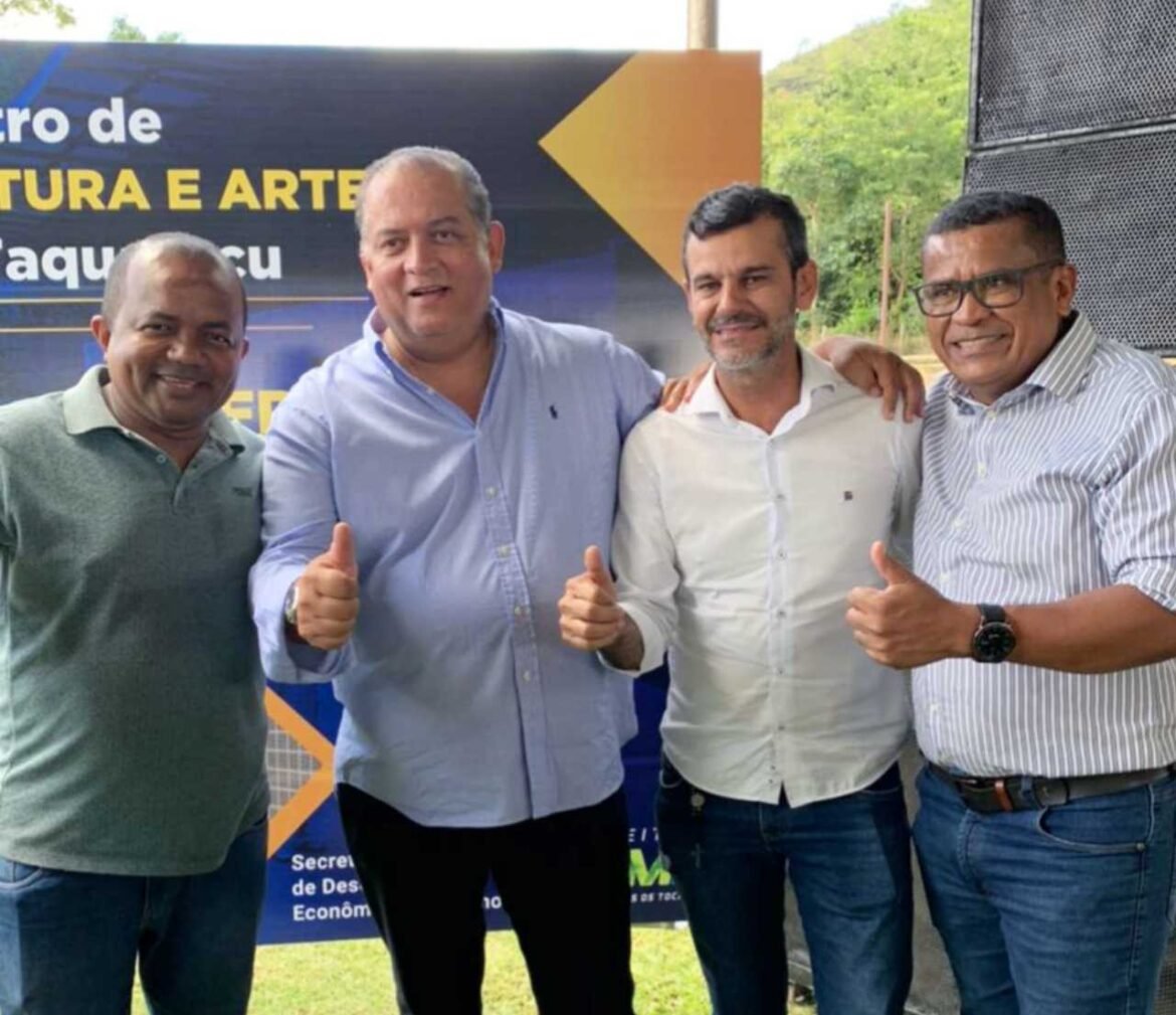 Eduardo Gomes anuncia a destinação de emenda para a pavimentação da baixada do Aureny III, após solicitação de Mauro Lacerda e outros vereadores.