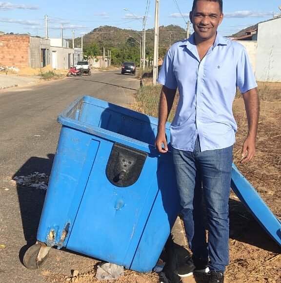 Vereador Waldson da Agesp, após ouvir demanda de moradores, solicita manutenção nos contêineres de lixo do setor Palma Sul