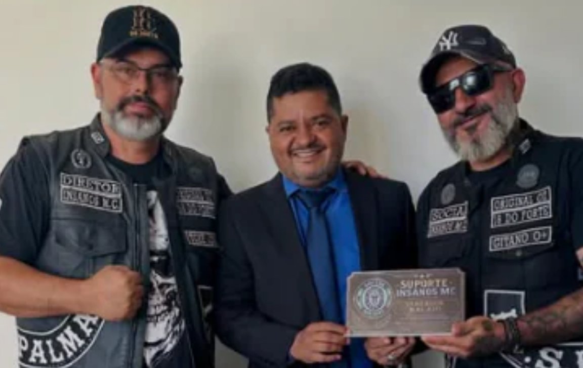 Parlamentar Vereador Balaio recebe homenagem do Insanos MC em reconhecimento ao apoio a ações sociais em Palmas